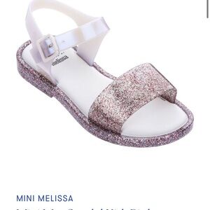 NWOT Mini Melissa Kids Mini Mar Glitter Sandals - Pink Purple